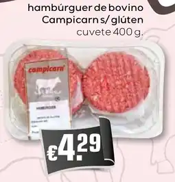 Bolama hambúrguer de bovino campicarns/glúten promoção