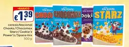 Bolama cereais nacional chooks/chocomax starz/cookie'z power'z/space mix promoção