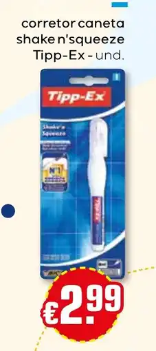Bolama corretor caneta shake n'squeeze tipp-ex-und. promoção