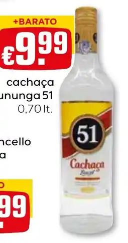 Bolama Cachaça Sununga 51 promoção