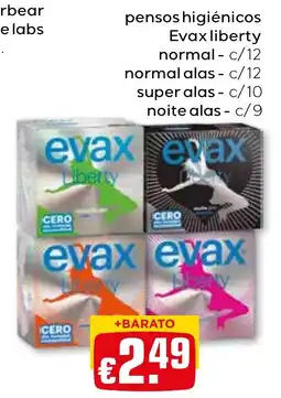 Bolama pensos higiênicos evax liberty promoção