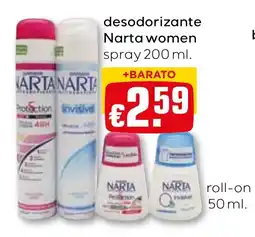 Bolama desodorante Narta women promoção