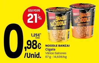 Intermarché Noodle banzai cigala promoção