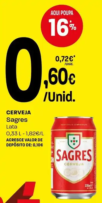 Intermarché Cerveja Sagres promoção