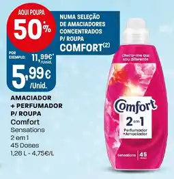 Intermarché Amaciador + perfumador p/ roupa comfort sensations 2 em 1 promoção