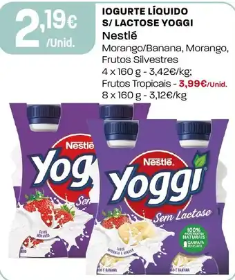 Intermarché Iogurte líquido s/lactose yoggi nestlé promoção