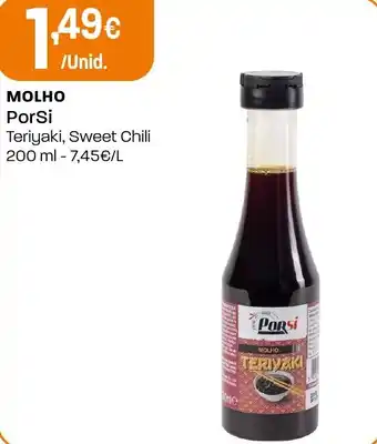 Intermarché PorSi molho teriyaki sweet chili promoção