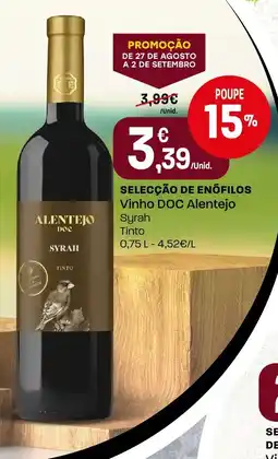 Intermarché Alentejo Doc Syrah promoção