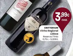 Intermarché Critterium Vinho Regional Lisboa Reserva | Tinto promoção
