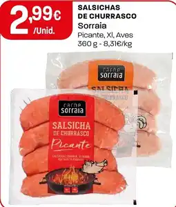 Intermarché Salsicha de churrasco picante sorraia promoção