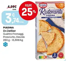 Intermarché Piadina dr.oetker quattro fromaggi, prosciutto, diavola promoção