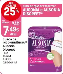 Intermarché Cueca de incontinência ausonia discreet promoção