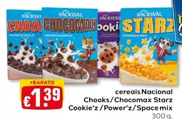 Bolama cereais nacional chooks/chocomax starz cookie'z/power'z/space mix promoção