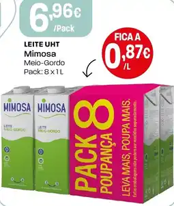 Intermarché Leite uht mimosa meio-gordo promoção