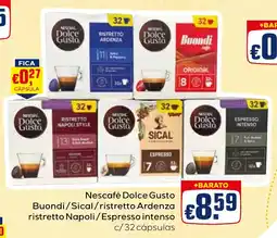 Bolama Nescafé Dolce Gusto Buondi/Sical/ristretto Ardenza ristretto Napoli/Espresso intenso promoção