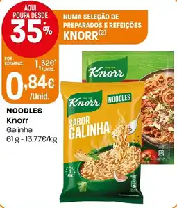Intermarché Knorr Noodles Sabor Galinha promoção