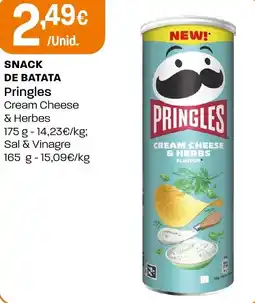 Intermarché Pringles cream cheese & herbs promoção