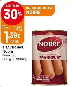 Intermarché 8 salsichas tipo frankfurt nobre promoção