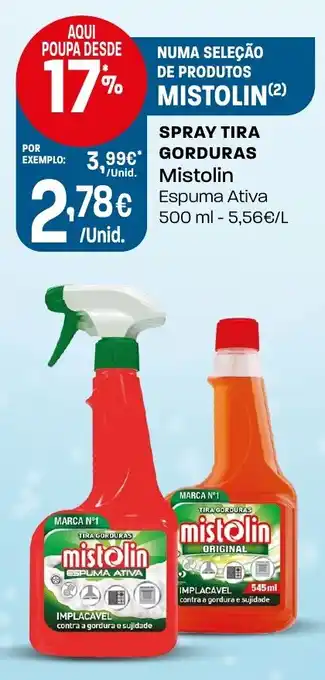 Intermarché spray tira gorduras mistolin espuma ativa promoção