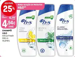 Intermarché Champô H&S Citrus Fresh promoção