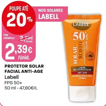 Intermarché protetor solar facial anti-age labell promoção