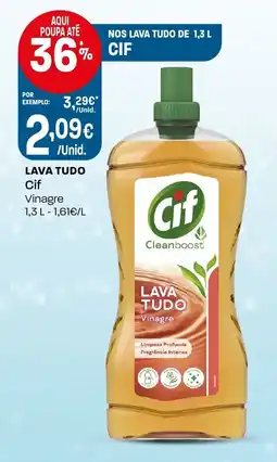 Intermarché lava tudo cif vinagre promoção