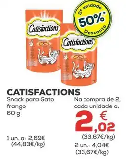 Kiwoko Catisfactions snack para gato frango promoção