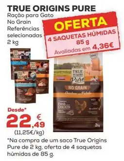 Kiwoko true origins pure ração para gato no grain promoção