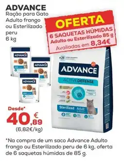 Kiwoko Advance ração para gato adulto frango ou esterilizado peru promoção