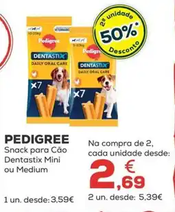 Kiwoko Pedigree Snack para Cão Dentastix Mini ou Medium promoção