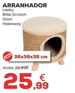 Kiwoko arranhador leebie billie scratch stool hideaway promoção