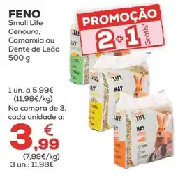Kiwoko Feno Small Life Cenoura, Camomila ou Dente de Leão promoção