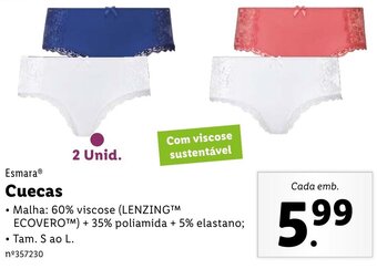 Lidl Esmara Cuecas S ao L promoção