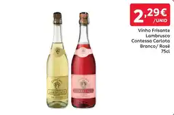 Amanhecer Vinho Frisante Lambrusco Contessa Carlota Branco / Rosé promoção