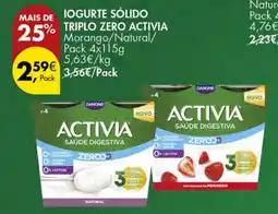 Pingo Doce Iogurte sólido activia promoção