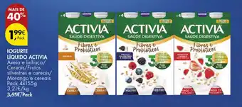 Pingo Doce Iogurte líquido activia promoção