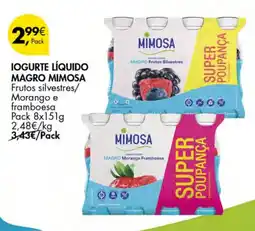 Pingo Doce Iogurte líquido magro mimosa promoção