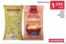 Amanhecer batatas fritas amanhecer promoção