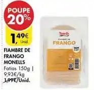 Pingo Doce Fiambre de frango promoção