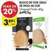 Pingo Doce Pato - bloco de foie gras de mi cuit promoção