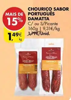 Pingo Doce Damatta - chouriço sabor portugues promoção