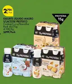Pingo Doce Iogurte liquido magro s/lactose proteico promoção