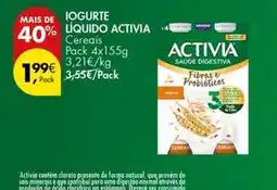 Pingo Doce Danone - iogurte liquido activia promoção