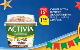 Pingo Doce Activia - iogurte topper c/ chocolate negro promoção