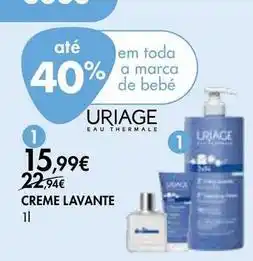 Pingo Doce Uriage - creme lavante promoção