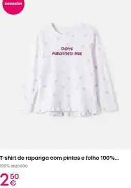 Pepco com - t-shirt de rapariga com pintas e folho 100% promoção