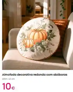 Pepco com - almofada decorativa redonda com aboboras promoção