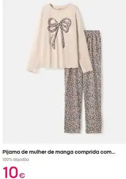Pepco Pijama de mulher de manga comprida com promoção