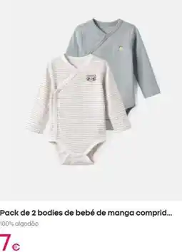 Pepco Pack de 2 bodies de bebe de manga comprida promoção