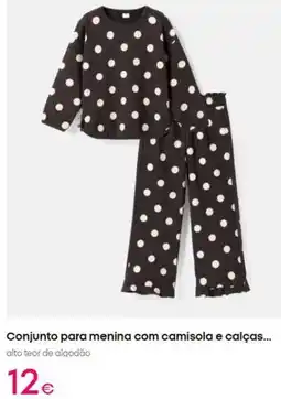 Pepco com - conjunto para menina com camisola e calças promoção